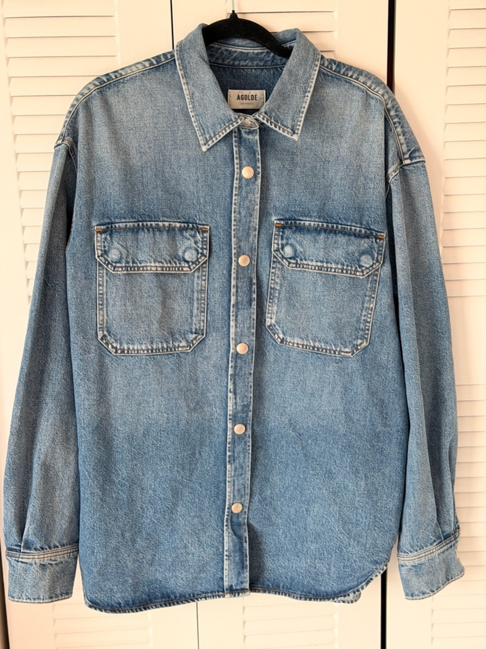 NWT AGOLDE Camryn Denim Shirt Jacket - Picture 4 of 11